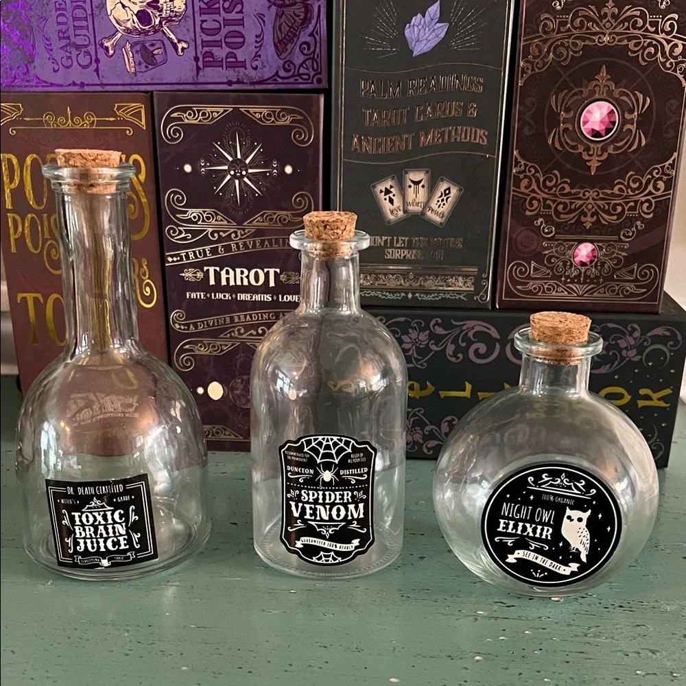 Target Halloween Potion Bottles Set - Black and White